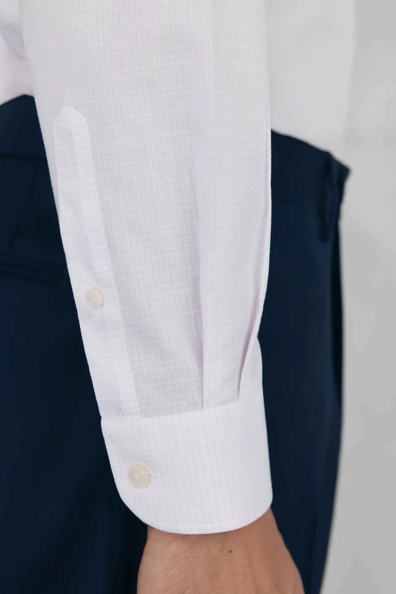 Camisa aos quadrados non iron + antimanchas
