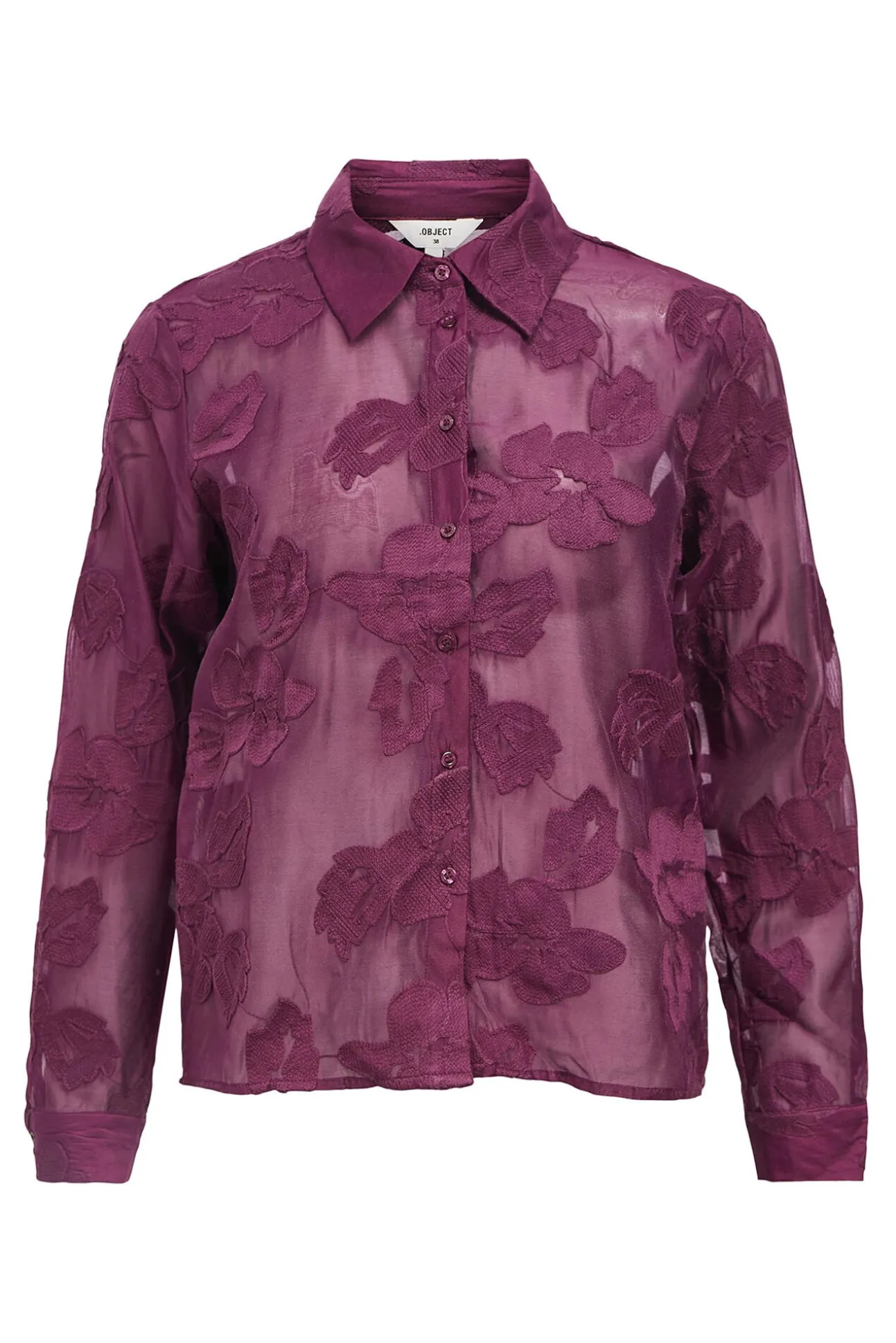 Camisa bordada com flores