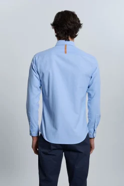 Camisa bordada Espanha azul claro