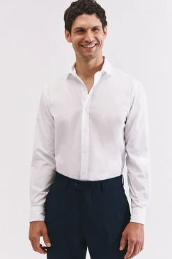 Camisa branca de algodão