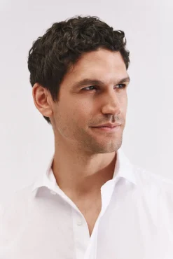 Camisa branca de algodão