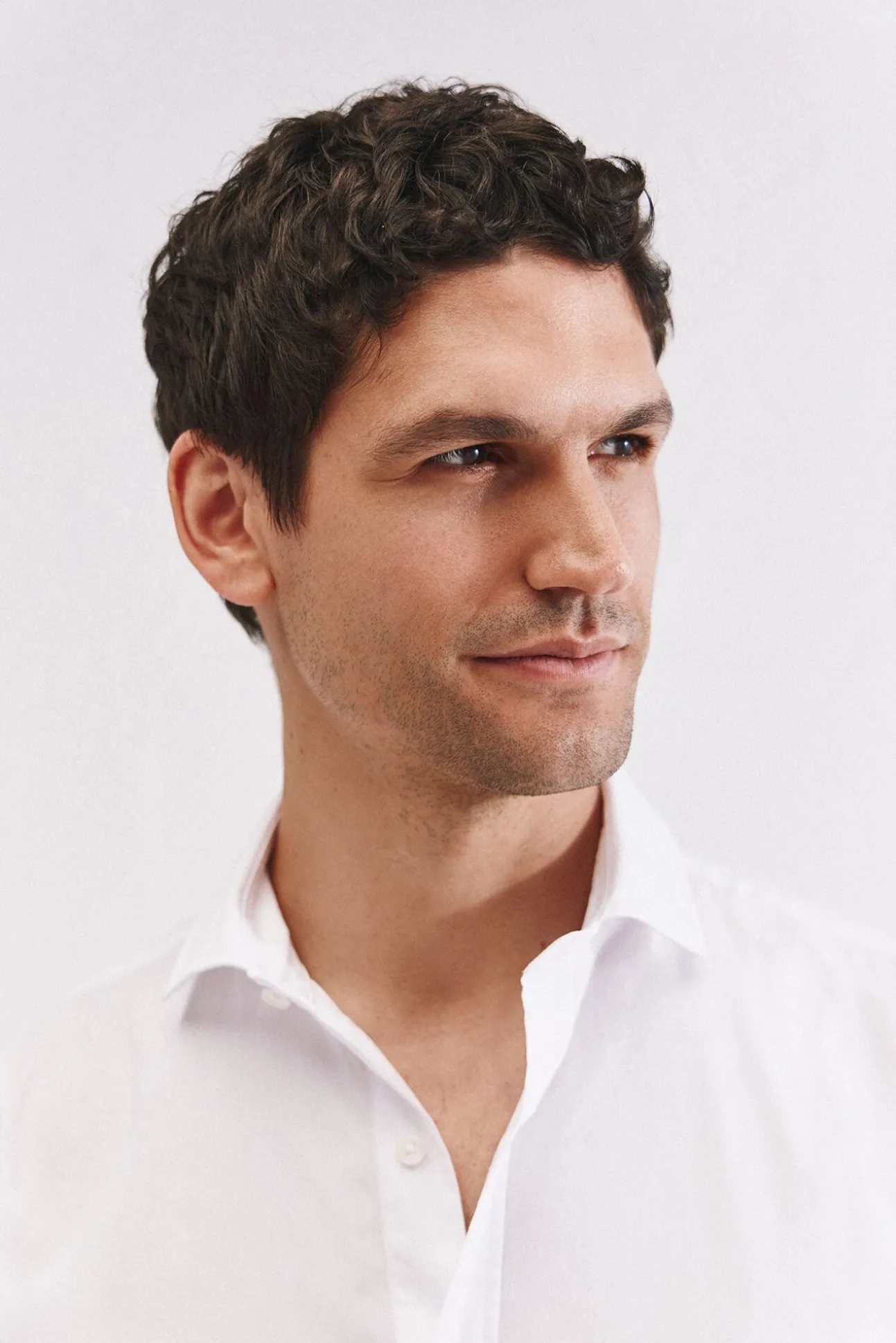 Camisa branca de algodão