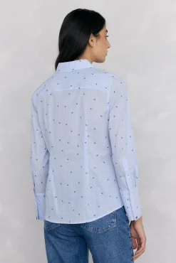 Camisa básica riscas fácil de passar