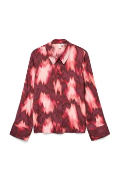 Camisa com efeito acetinado