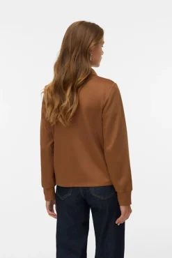 Camisa com efeito camurça