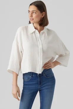 Camisa curta esvoaçante