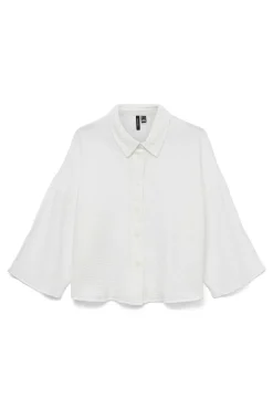 Camisa curta esvoaçante