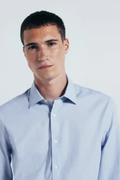 Camisa de algodão com debrum