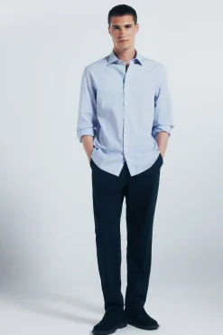 Camisa de algodão com debrum