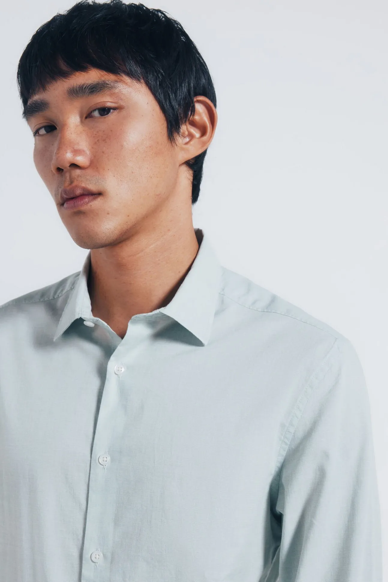 Camisa de algodão com debrum