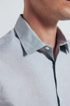 Camisa de algodão com debrum