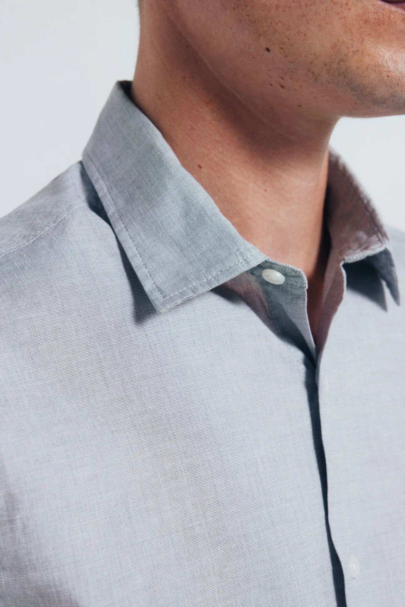 Camisa de algodão com debrum