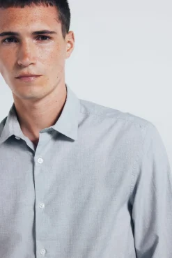 Camisa de algodão com debrum