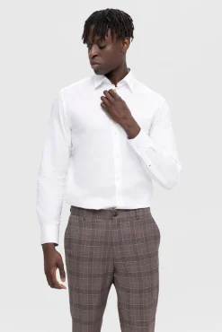 Camisa de algodão orgânico Slim Fit.