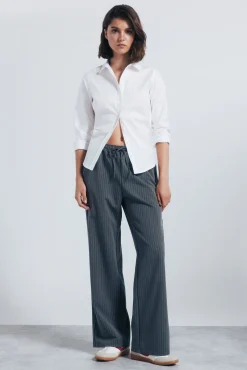 Camisa de algodão Oxford