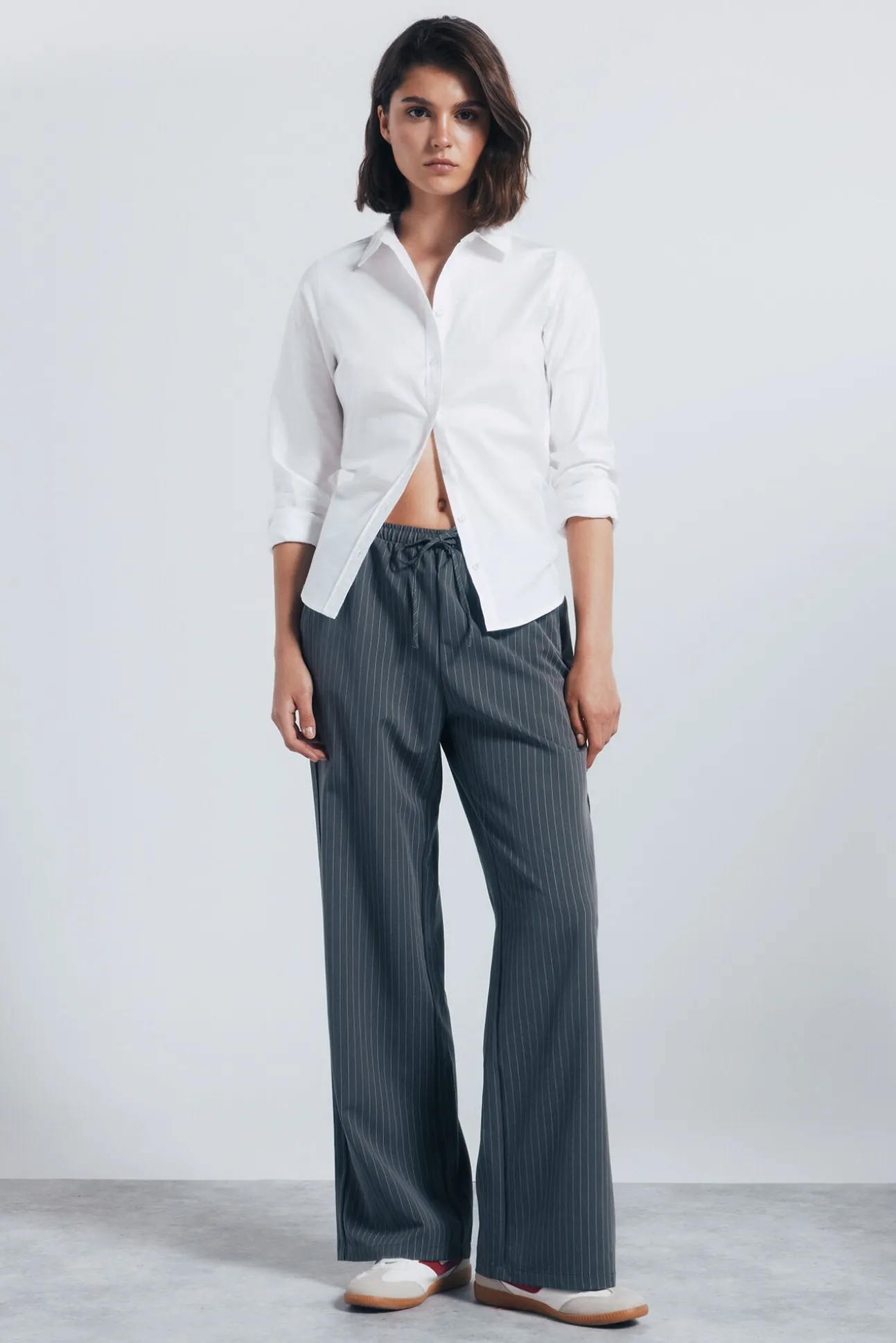 Camisa de algodão Oxford