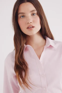 Camisa de algodão Oxford