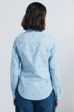 Camisa de algodão Oxford