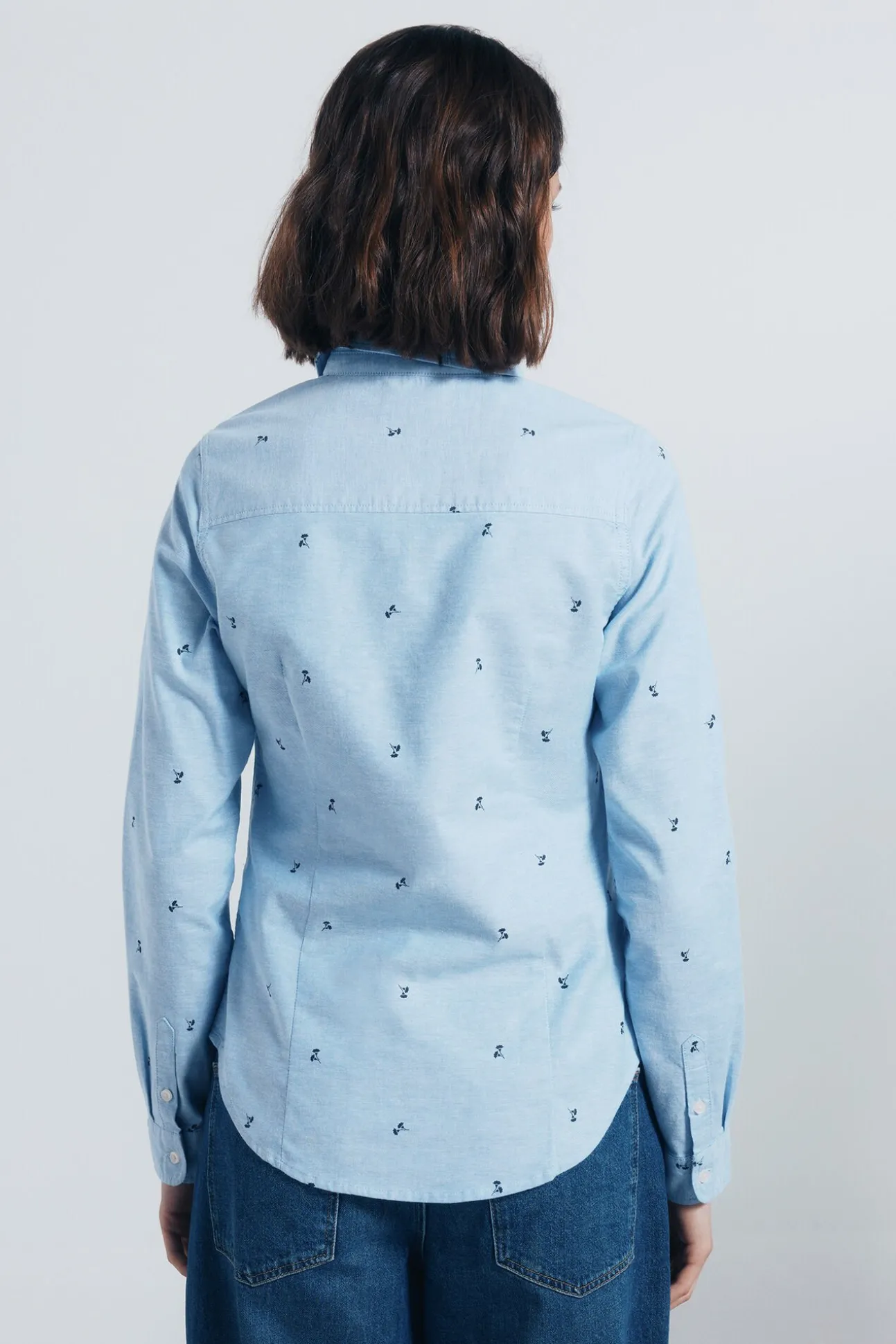 Camisa de algodão Oxford