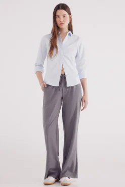 Camisa de algodão Oxford