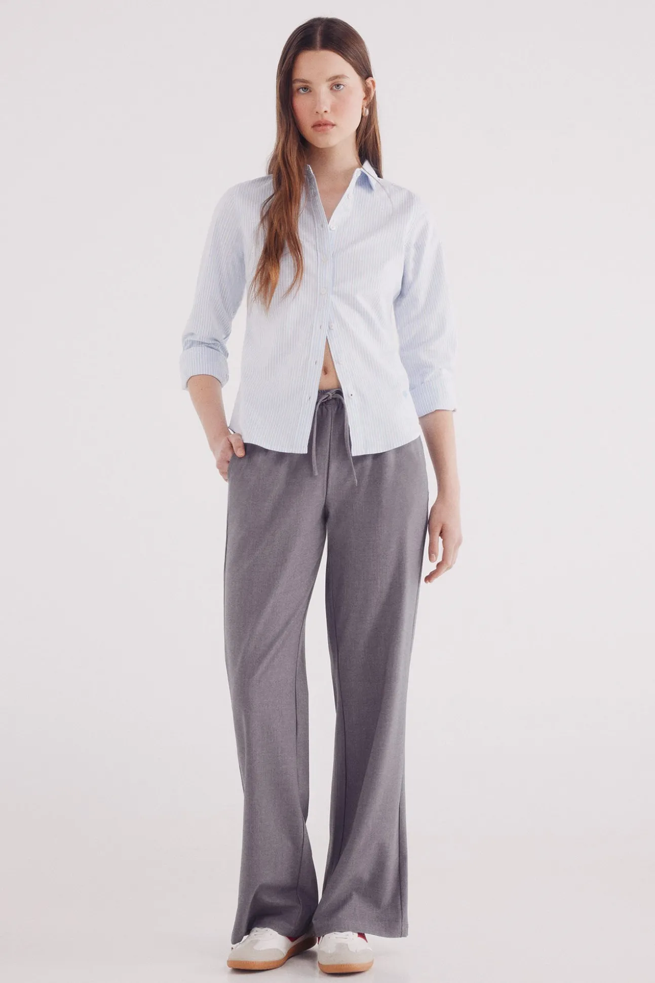 Camisa de algodão Oxford