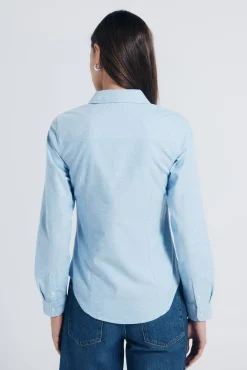 Camisa de algodão Oxford
