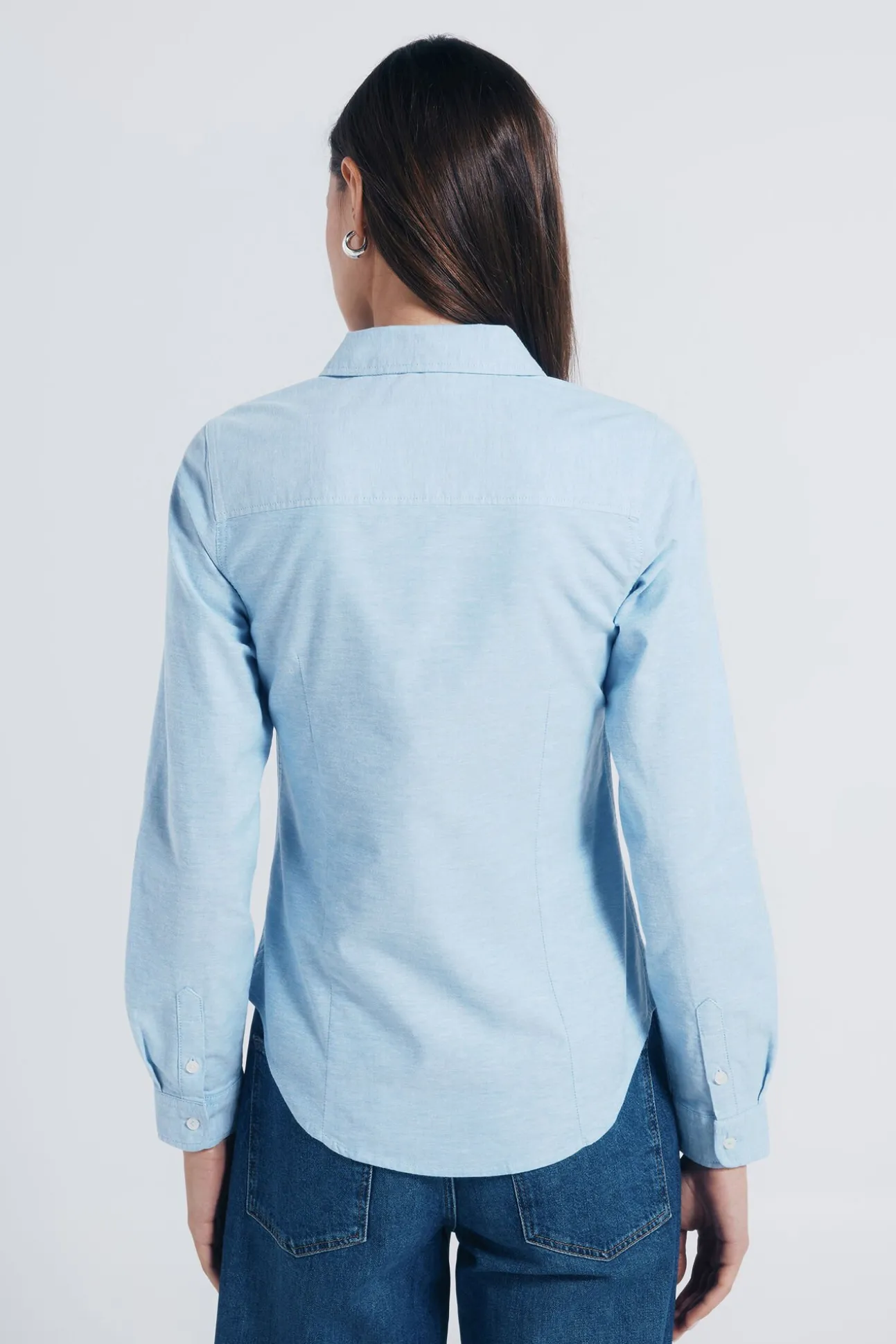 Camisa de algodão Oxford