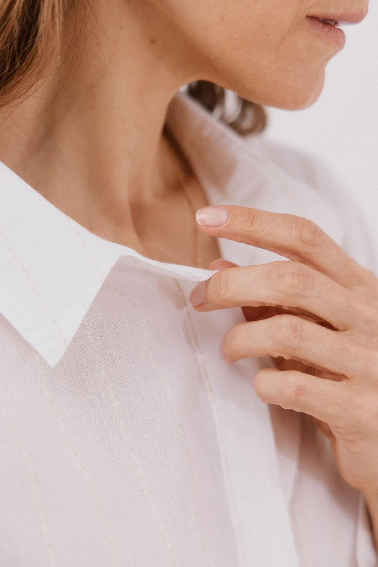 Camisa de algodão riscas