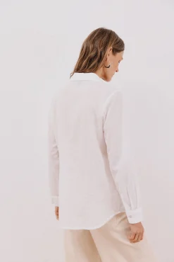 Camisa de algodão riscas
