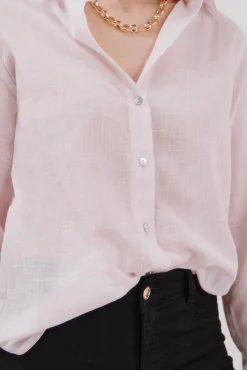 Camisa de algodão riscas