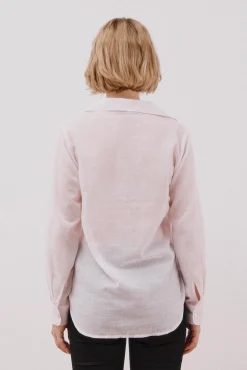 Camisa de algodão riscas