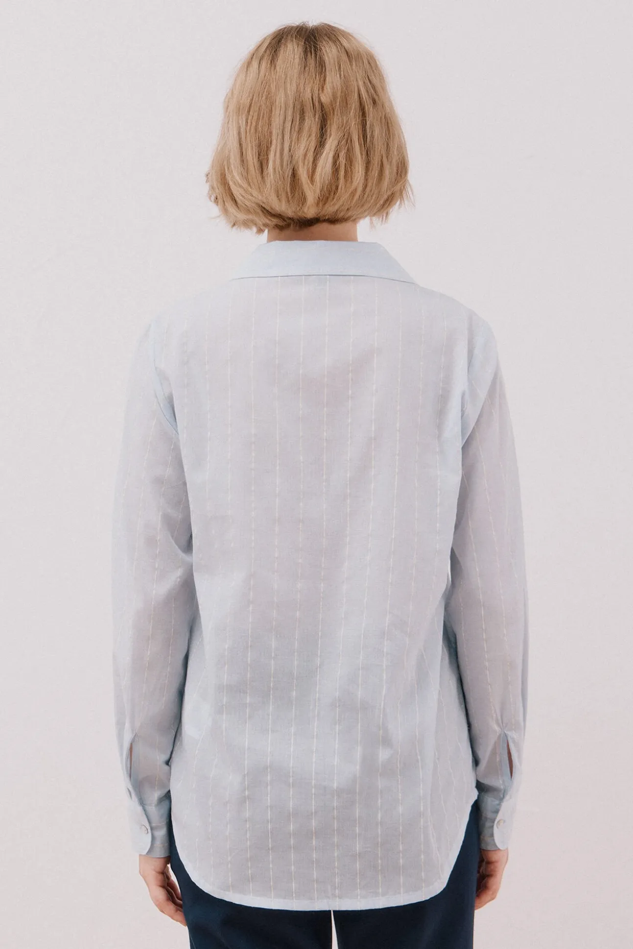 Camisa de algodão riscas