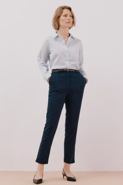 Camisa de algodão riscas