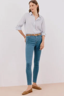 Camisa de algodão riscas