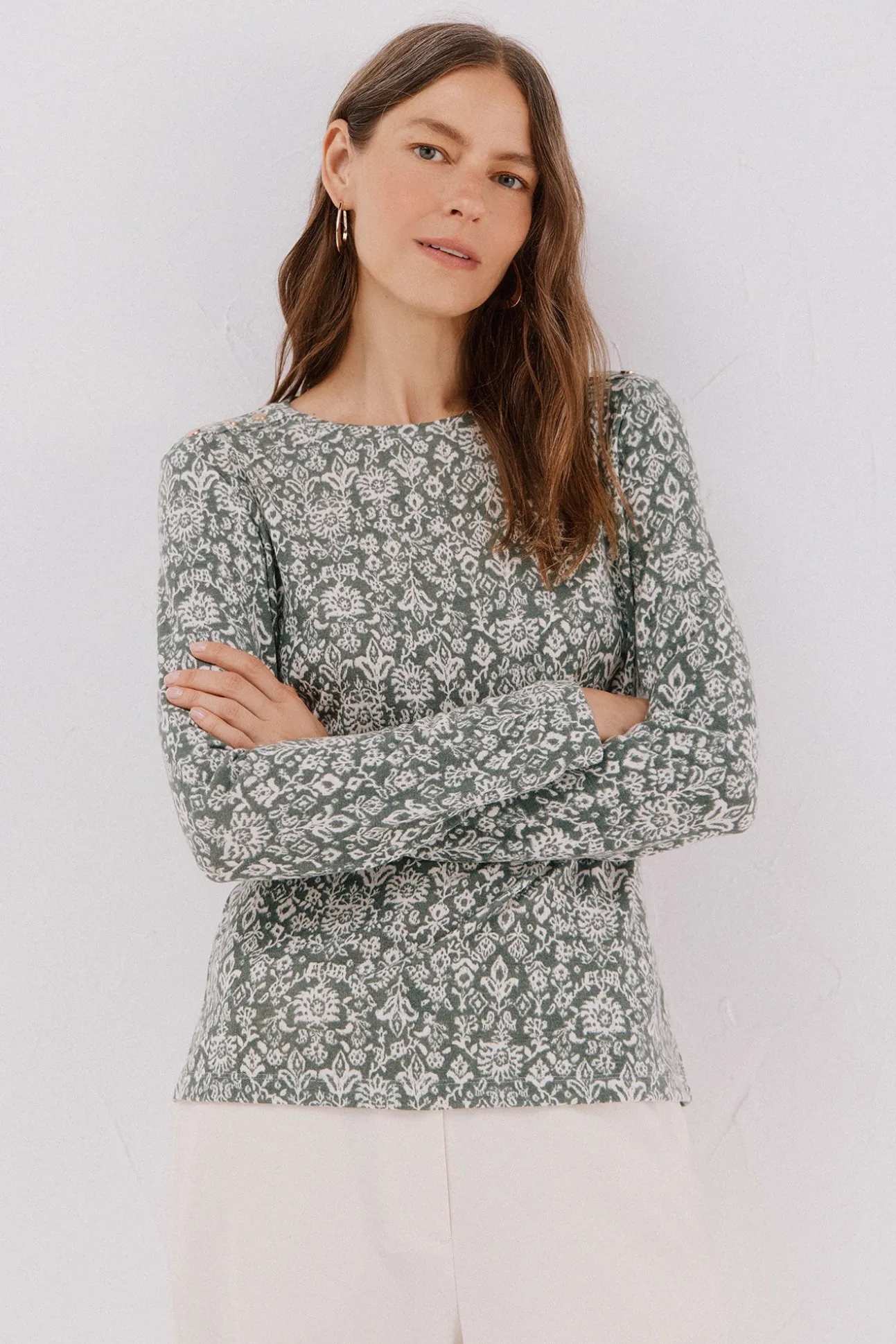 Camisa de caixa de botões