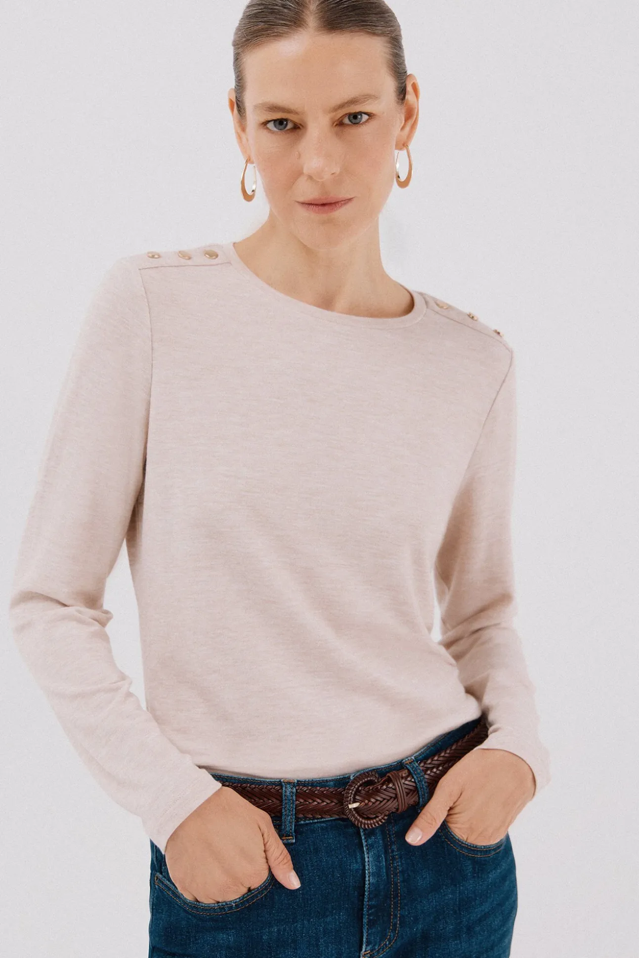 Camisa de caixa de botões