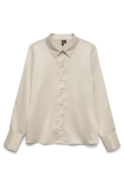 Camisa de cetim lisa