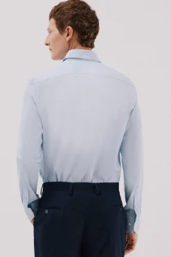 Camisa de fato lisa fácil de engomar
