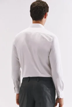 Camisa de fato lisa fácil de engomar