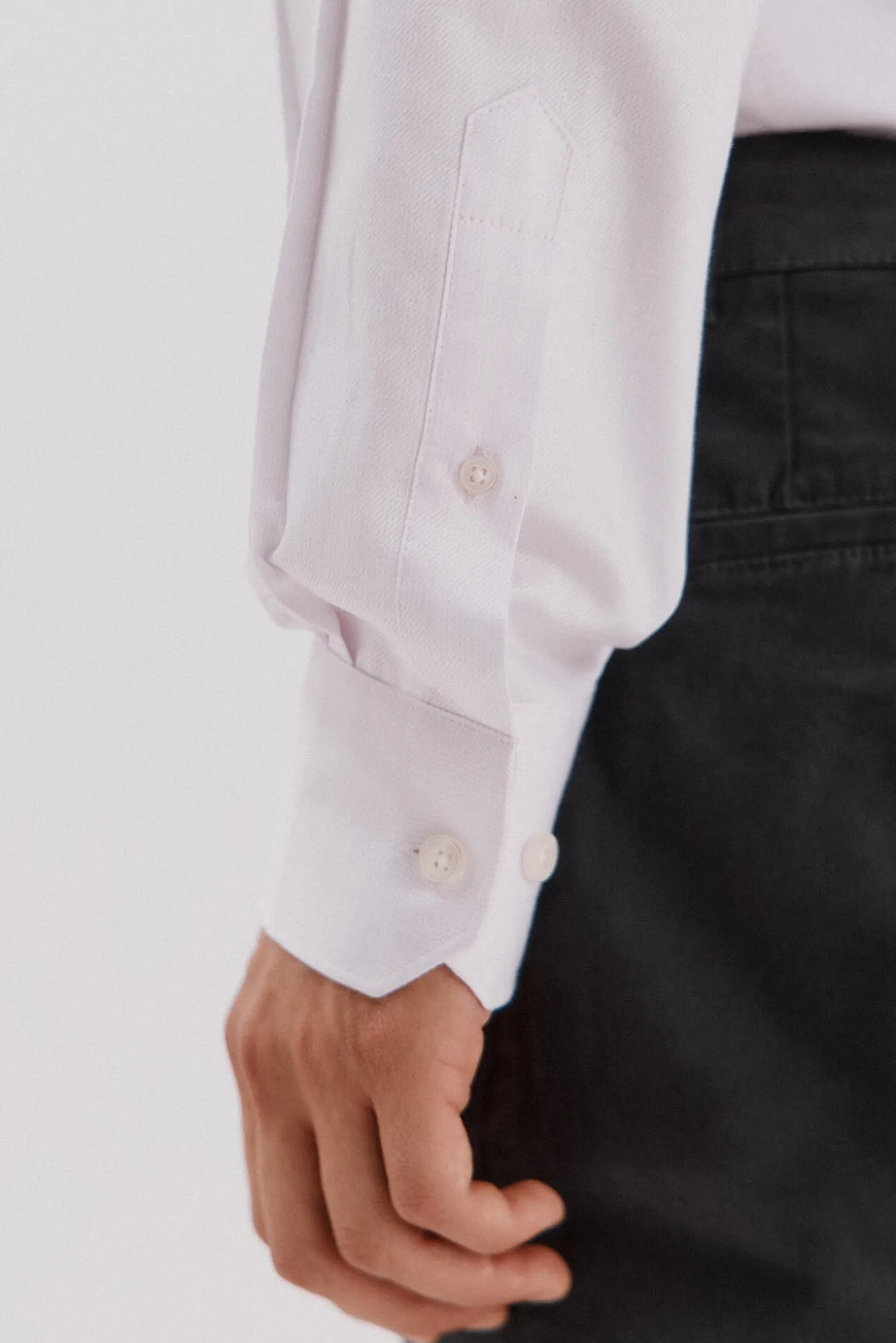 Camisa de fato riscas fácil de engomar