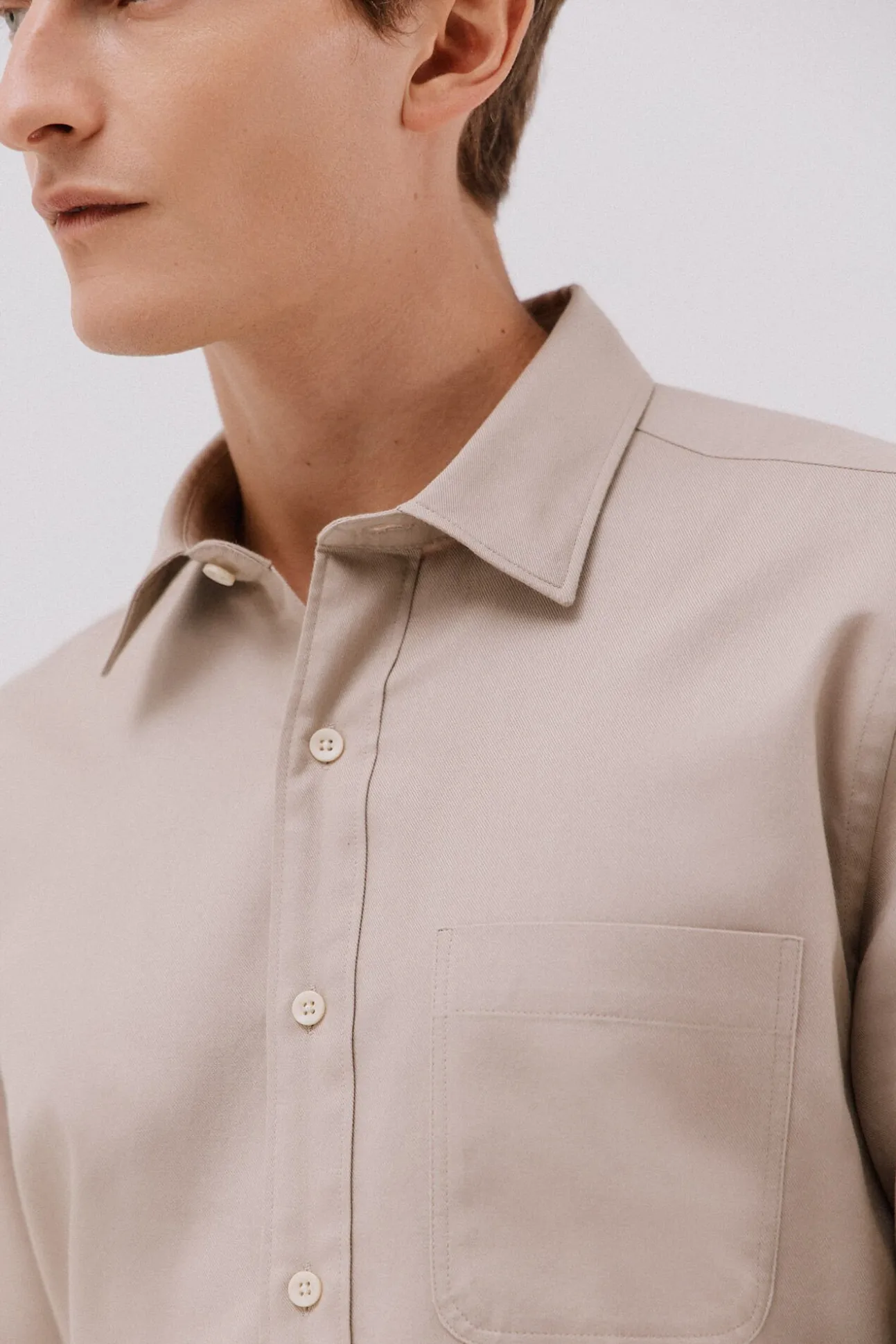 Camisa de gabardina tencel