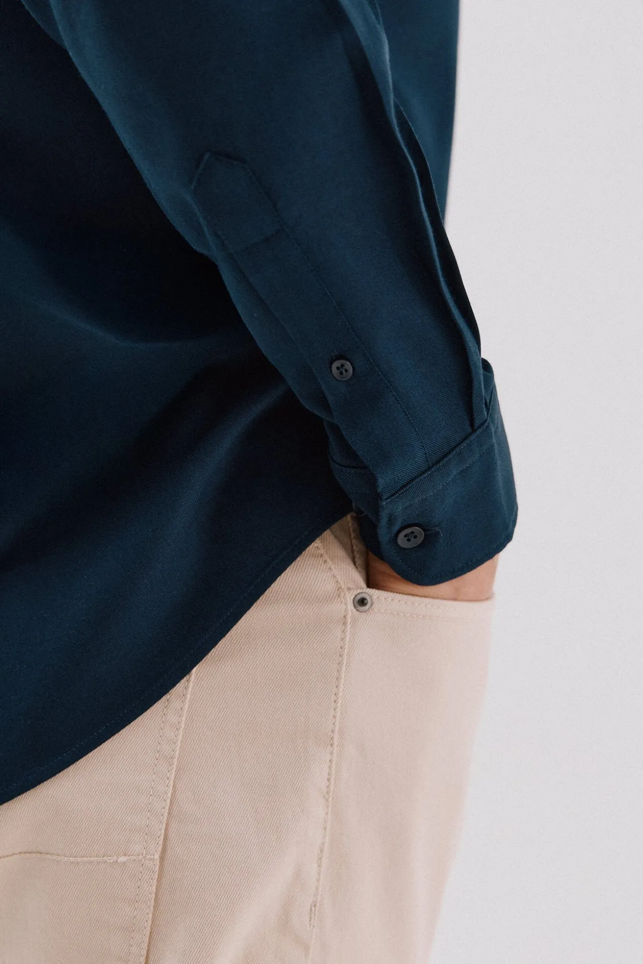 Camisa de gabardina tencel