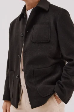Camisa de lã com botões
