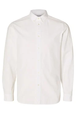 Camisa de manga comprida Slim Fit confecionada com algodão reciclado
