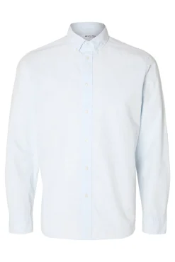 Camisa de manga comprida Slim Fit confecionada com algodão reciclado