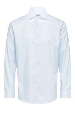 Camisa de manga comprida de vestir 100% algodão.