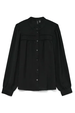 Camisa de manga comprida com aberturas