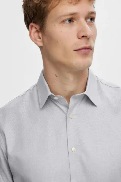 Camisa de manga comprida elegante 100% algodão