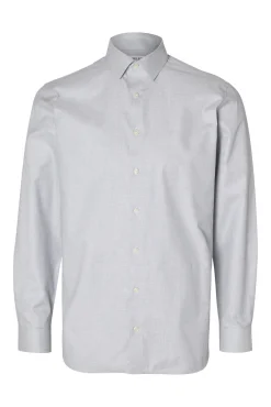 Camisa de manga comprida elegante 100% algodão