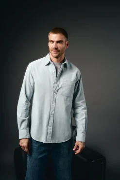 Camisa de microveludo lisa
